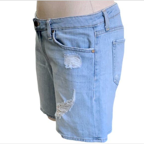 JBD Just Black Distressed Light Wash Denim Blue Jean Shorts Sz M #12M - Picture 4 of 8